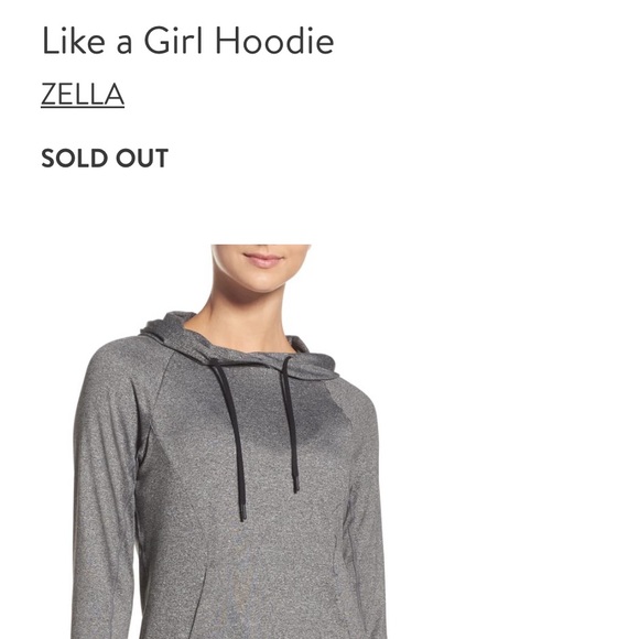 Zella Gray “Like a Girl” Hoodie Size Medium - Picture 7 of 10